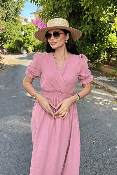 giyimmasalı Φόρεμα από ύφασμα Muslin - ΠΟΥΔΡΑ