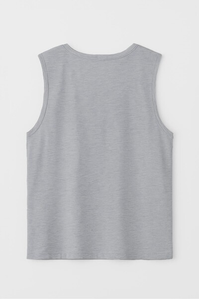 MARKAPIA Men's 100% Cotton Crew Neck Anchor Printed Sleeveless T-Shirt