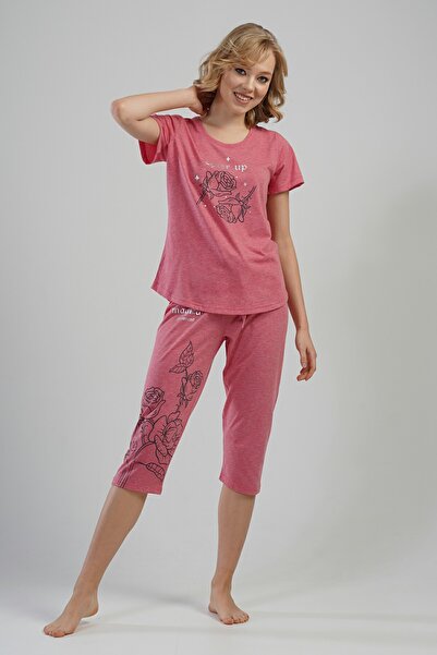 VİENETTA Short Sleeve Capri Pajama Set 
 , 111545