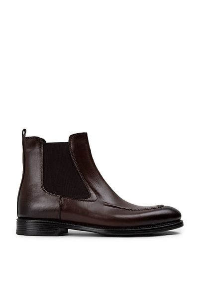 Deery Genuine Leather Brown Men's Chelsea Boots