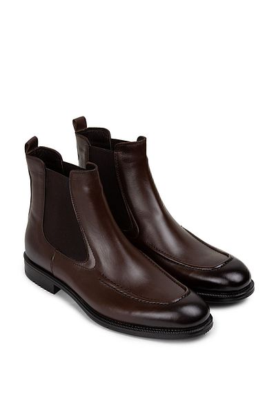 Deery Genuine Leather Brown Men's Chelsea Boots