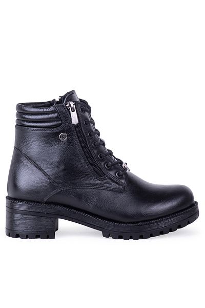 Pierre Cardin 54071 Γυναικείες - Γνήσιες δερμάτινες μπότες με κορδόνια με φερμουάρ