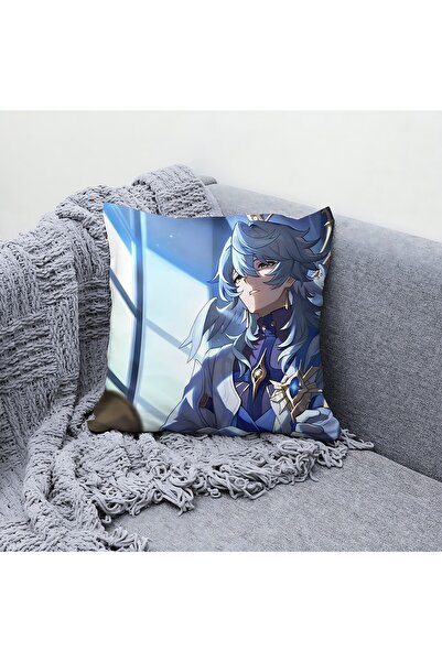 Genshin Impact Honkai Star Rail Sunday'li tek yönlü baskılı kırlent 25x25 cm ...