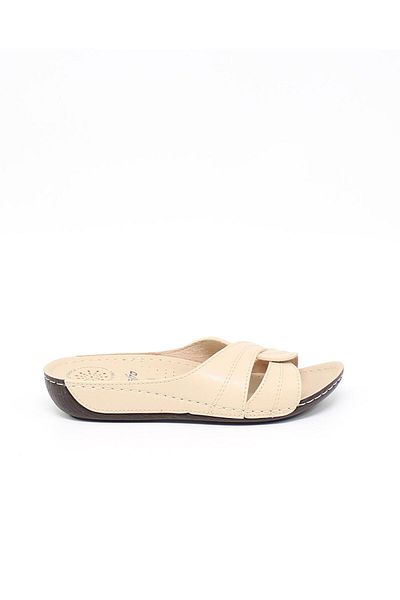 Nesil Shoes Γυναικείες παντόφλες Bento 16027 Μπεζ Ανατομικές