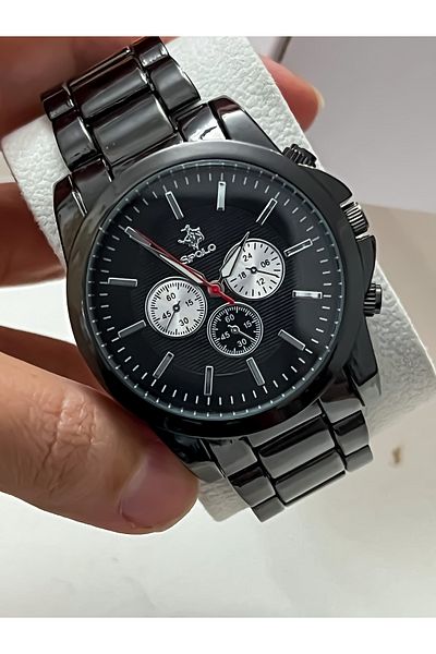 S.POLO New Season Black Color Metal Band Men Wristwatch with Wristband Gift Father's Day Gift