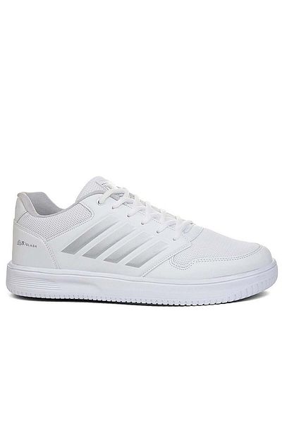 Nesil Shoes Bestof 074 White & Silver Anorak Casual Men's Sneakers