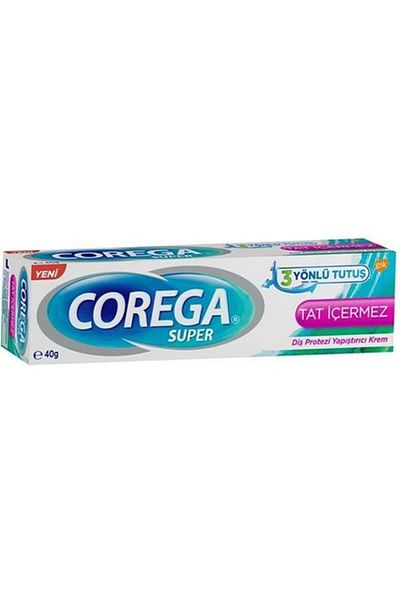 Corega Super Dental Prosthesis Adhesive Taste-Free Cream 40 Gr