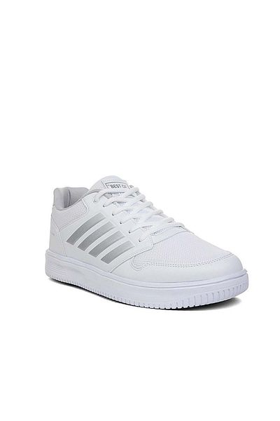 Nesil Shoes Bestof 074 White & Silver Anorak Casual Men's Sneakers