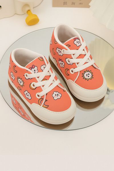 mia mia Newborn Baby Girl Cloud Patterned Booties Size 18-19