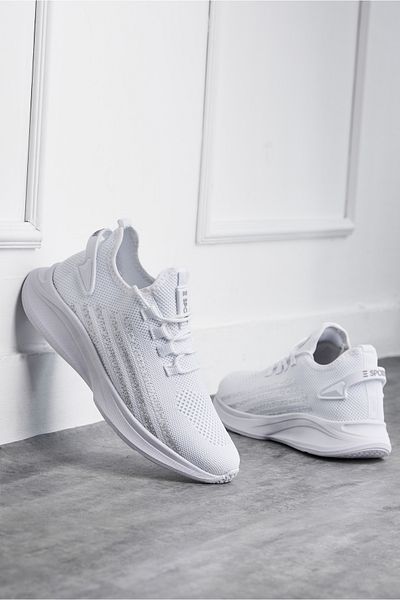 E SPORT White Men's Walking Light Knitwear Shoes