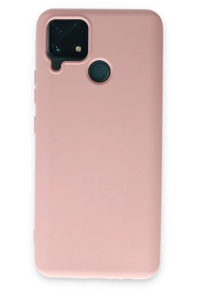 CepteToptan حافظة هاتف Realme C15 من السيليكون المخملي الداخلي - بودرة - MKİ1558-3577