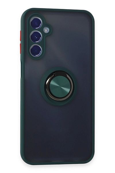CepteToptan حافظة سامسونج جالاكسي M34 5G مونتريال من السيليكون مع حلقة - أخضر - MKİ9547-2455