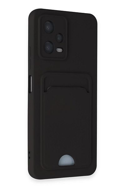 CepteToptan حافظة هاتف Xiaomi Poco X5 5G من السيليكون مع بطاقة عمل كلفن - أسود - MKİ6358-7302