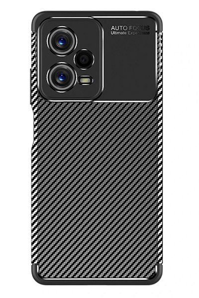 CepteToptan غطاء حماية من الكربون لهاتف Xiaomi Poco X5 5G - أسود - MKİ5735-4678