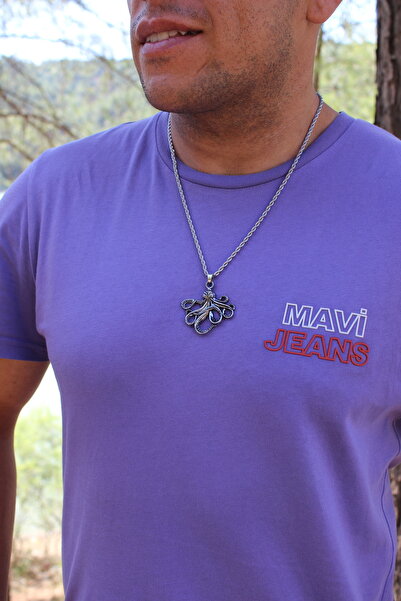 Balzamin Design الفولاذ المقاوم للصدأ المنجد الأخطبوط الشكل فضي اللون لامعة غير تشويه الصلب قلادة للجنسين قلادة