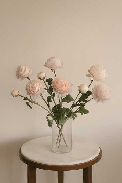 MAKİ DEKOR YAPAY ÇİÇEK ŞAKAYIK DAL PASTEL 3 DALLI 50 CM