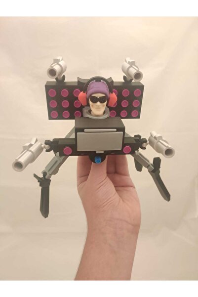 YAZDİR3D Titan Dj Skibidi Toilet Hareketli Figür 20 Cm