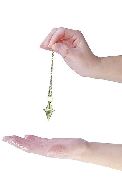 TAŞ SEPETİ Spinning Top Brass Pendulum Sensitive Pandal with Disc Special for Energy Work