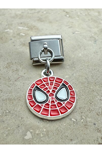 Snartun Spiderman Figürlü Italyan Bileklik Çelik Charmı