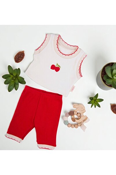 Necix's Luvvera Cherry Knitwear Baby Girl Top-Underwear Set