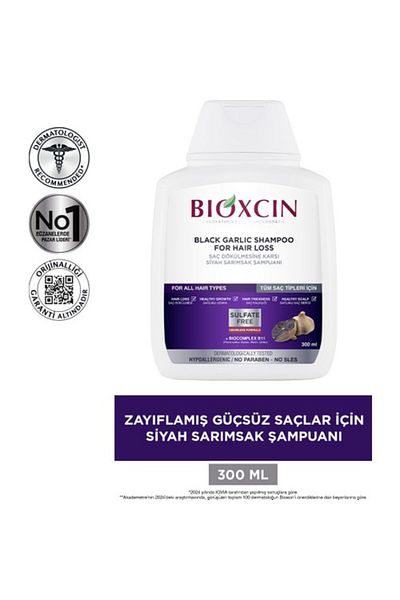 Bioxcin Black Garlic Shampoo 300Ml