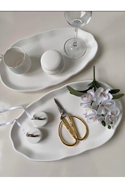 Bautinq Store Handmade Concrete Groom Coffee Tray Promise Engagement Tray, Ring Holder, Turkish Delight Holder