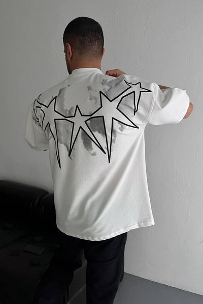 İLKCET MODA Μπλουζάκι Unisex Oversize με αστεράκι