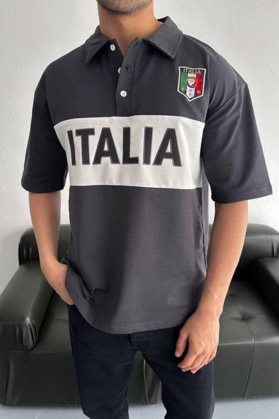 İLKCET MODA Μπλουζάκι Italia Embroidery Unisex Oversize