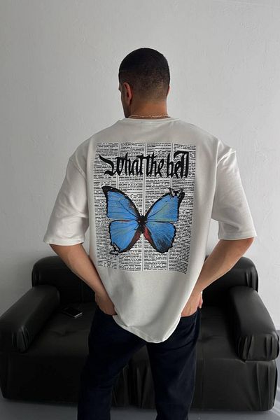 İLKCET MODA Μπλουζάκι Unisex με στάμπα με πεταλούδα
