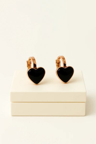 MakeWell Non-Perforated Earrings Ear Heart Design Clip-On Children's Earrings for Children Without Holes