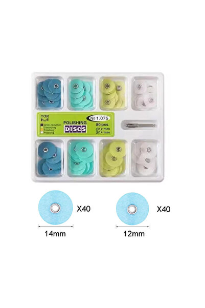 Choice 80 قطعة في العبوة 40/80 قطعة أقراص تلميع الأسنان المركبة مع دعامة تثبي...