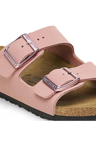 Birkenstock Pink Arizona BF Double Buckle Girls' Slippers