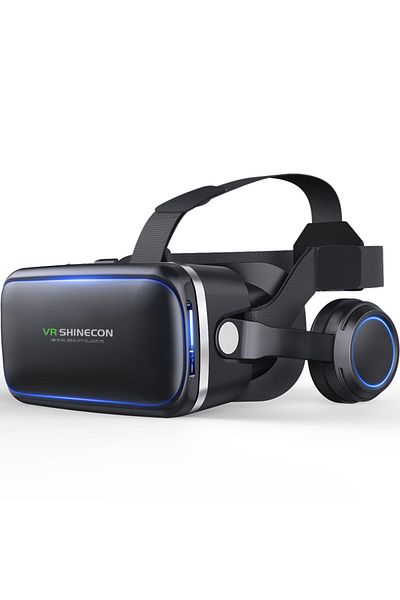 Generic نظارات الواقع الافتراضي VR3D، نظارات الواقع الافتراضي المثبتة على الرأس، متوافقة مع أنظمة iOS وAndroid