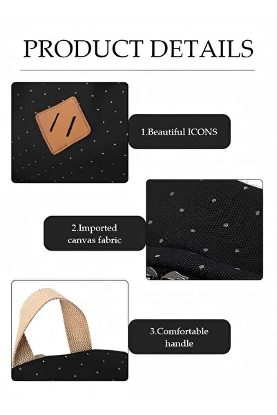 Generic Three-piece Japanese Style Girl Student School Bag Casual Canvas Backpack Mother-child Bag Lunch Bag