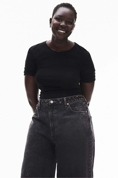 H&M Curvy Fit Baggy High Jeans
