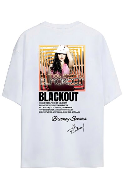 SVART WEAR BRITNEYBLACKOUT 2007 NAVLAKA ALBUMA UNISEX MAJICA SA DIZAJNOM NA L...