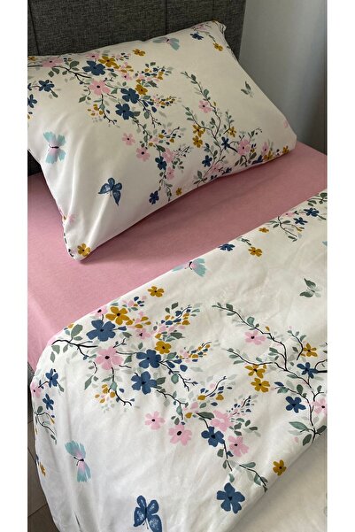 CANDAN ÇEYİZ Μονό 3 τεμάχια Βαμβακερό Σετ Παπλωματοθήκη Tuğba Δώρο Drink's (Γάμος)