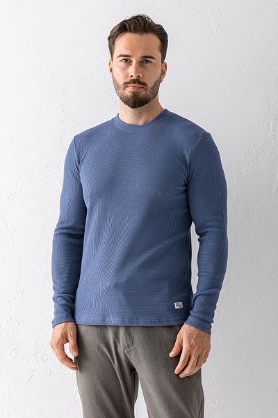 JB John Borners Men's Crew Neck Slim Fit Stretchy Waffle Fabric Textured Long Sleeve T-Shirt - 5073-2