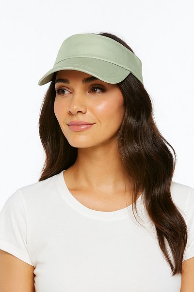 ZERAMİNE Visor Hat Uv Protective Visor Tennis Hat Adjustable Back Mint Green