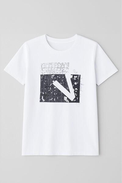 MARKAPIA Ανδρικό μπλουζάκι με λεπτομέρεια με λαιμόκοψη με λαιμόκοψη