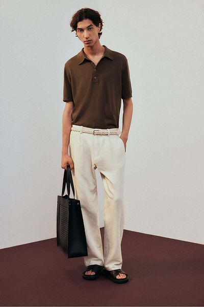 H&M Relaxed Fit linen-blend trousers