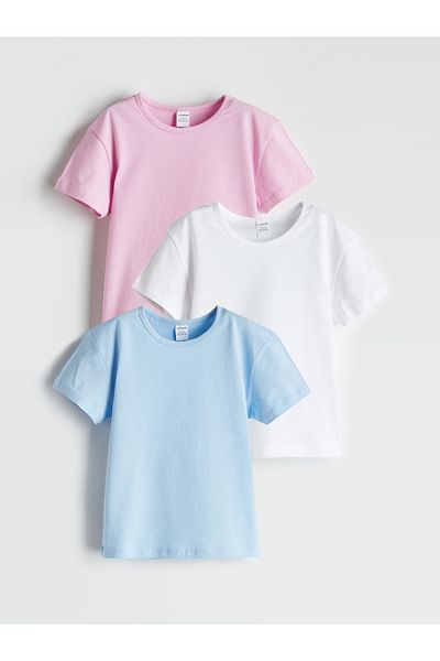 LC Waikiki Crew Neck Girl's T-Shirt 3-Piece
