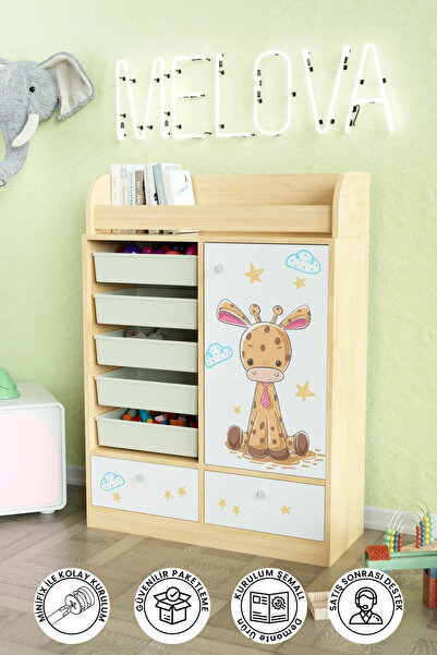 Hediyeler Kapında Bay Zürafa Design "Melova" 5 Sepetli 2 Çekmeceli Çok Amaçlı...