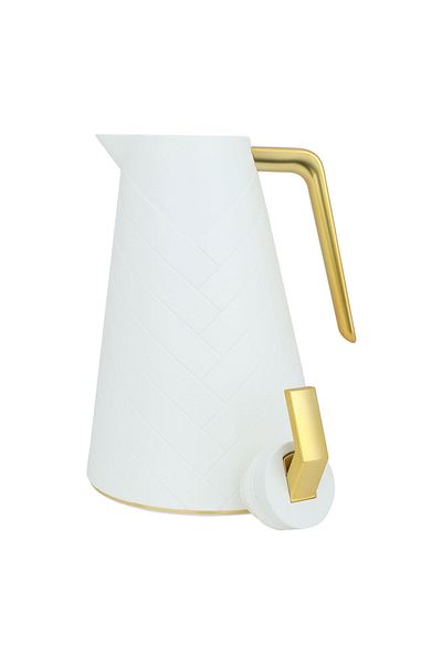 Glory Pro Thermos White Gold Handle 1 Liter