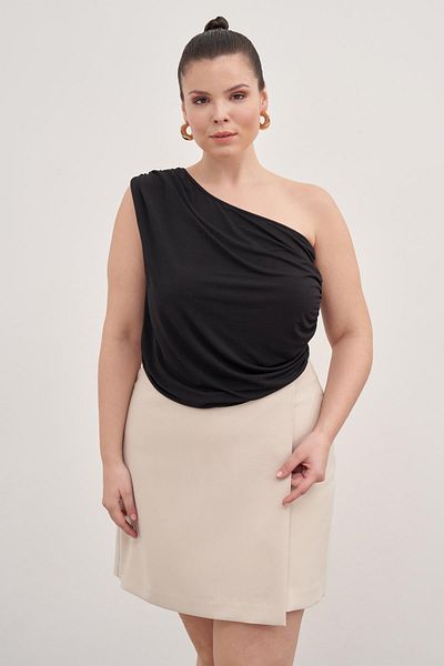 MYLİNE One Shoulder Draped Top