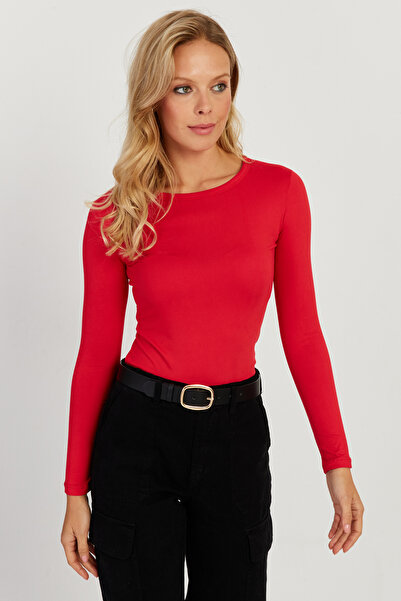 Cool & Sexy Kadın Kırmızı Bluz LPP1253