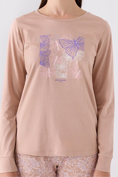 Pierre Cardin Double Pajama Set Mink - Single Jersey - 2 Piece Set