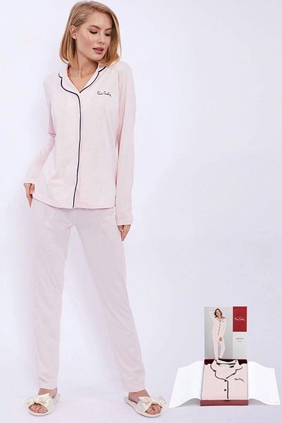 Pierre Cardin Set pijamale pentru femei 50% bumbac 50% modal, potrivite pentru zestre