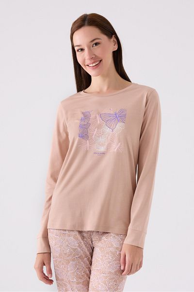 Pierre Cardin Διπλό Σετ Πιτζάμες Mink - Single Jersey - Σετ 2 τεμαχίων