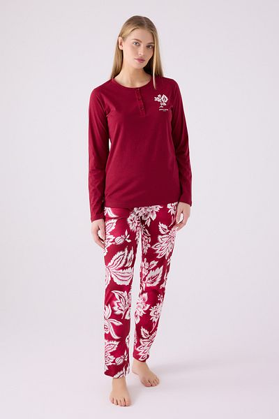 Pierre Cardin Single Jersey Cherry Double Pajama Set